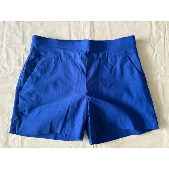 New York & Company Women Shorts Sz S Blue Pull on Elastic Waist Bermuda 2 Pocket - Picture 1 of 11